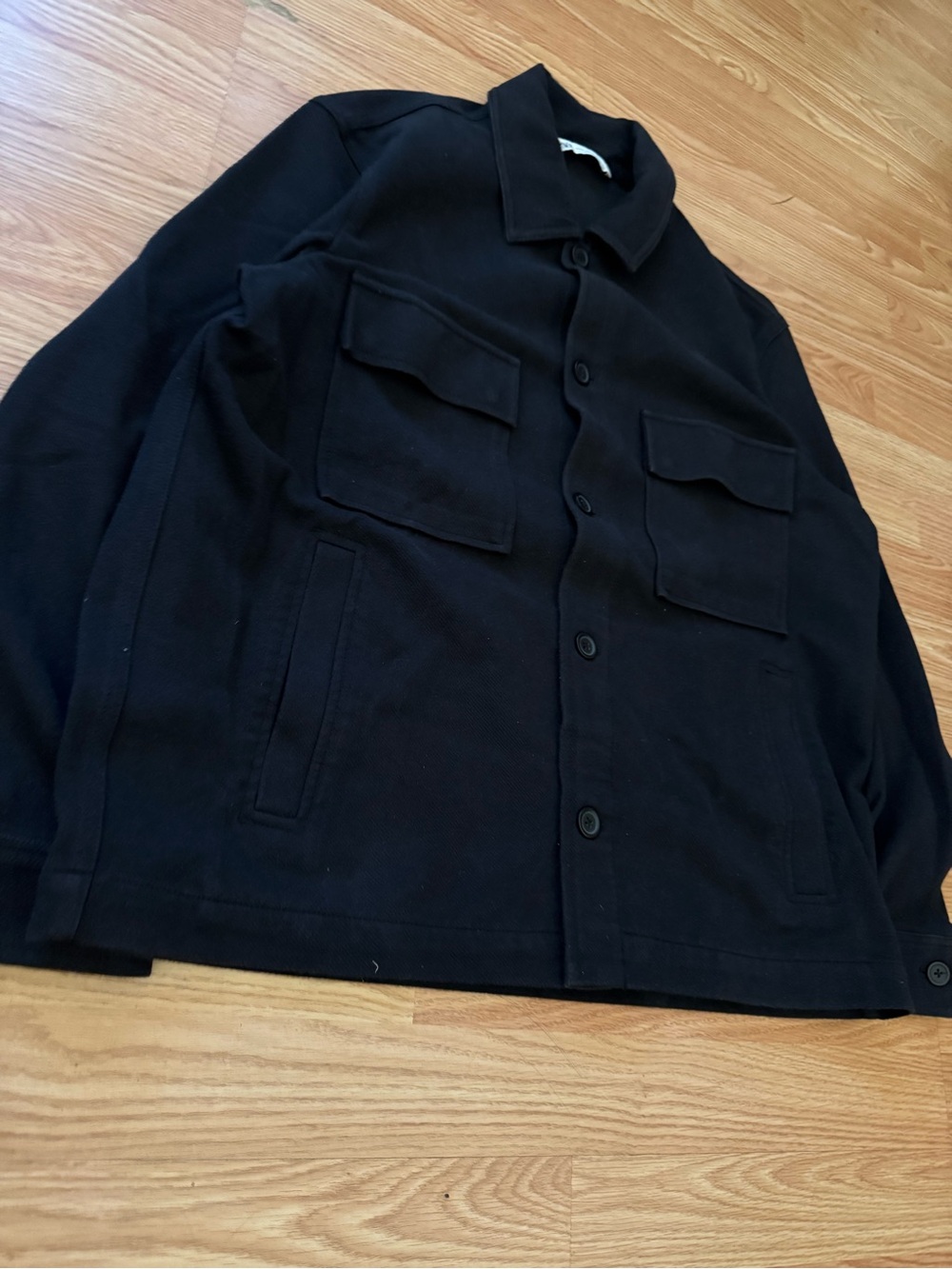 Zara Men's Black Button-Front Jacket
